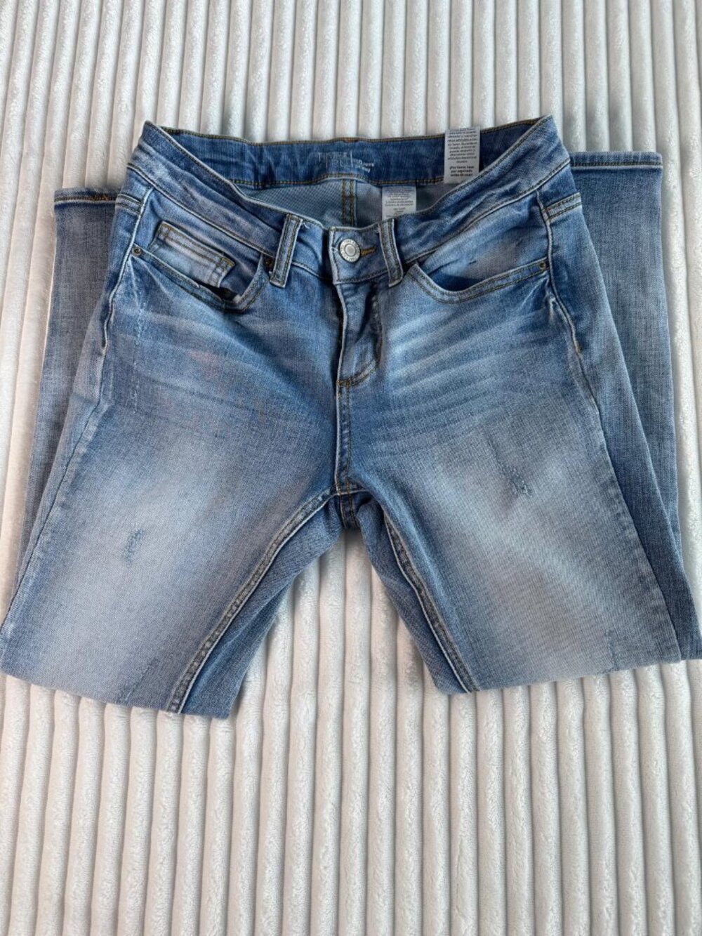 Women's Mid Rise Skinny Fitted Time and True Petite 10 Light Blue Denim